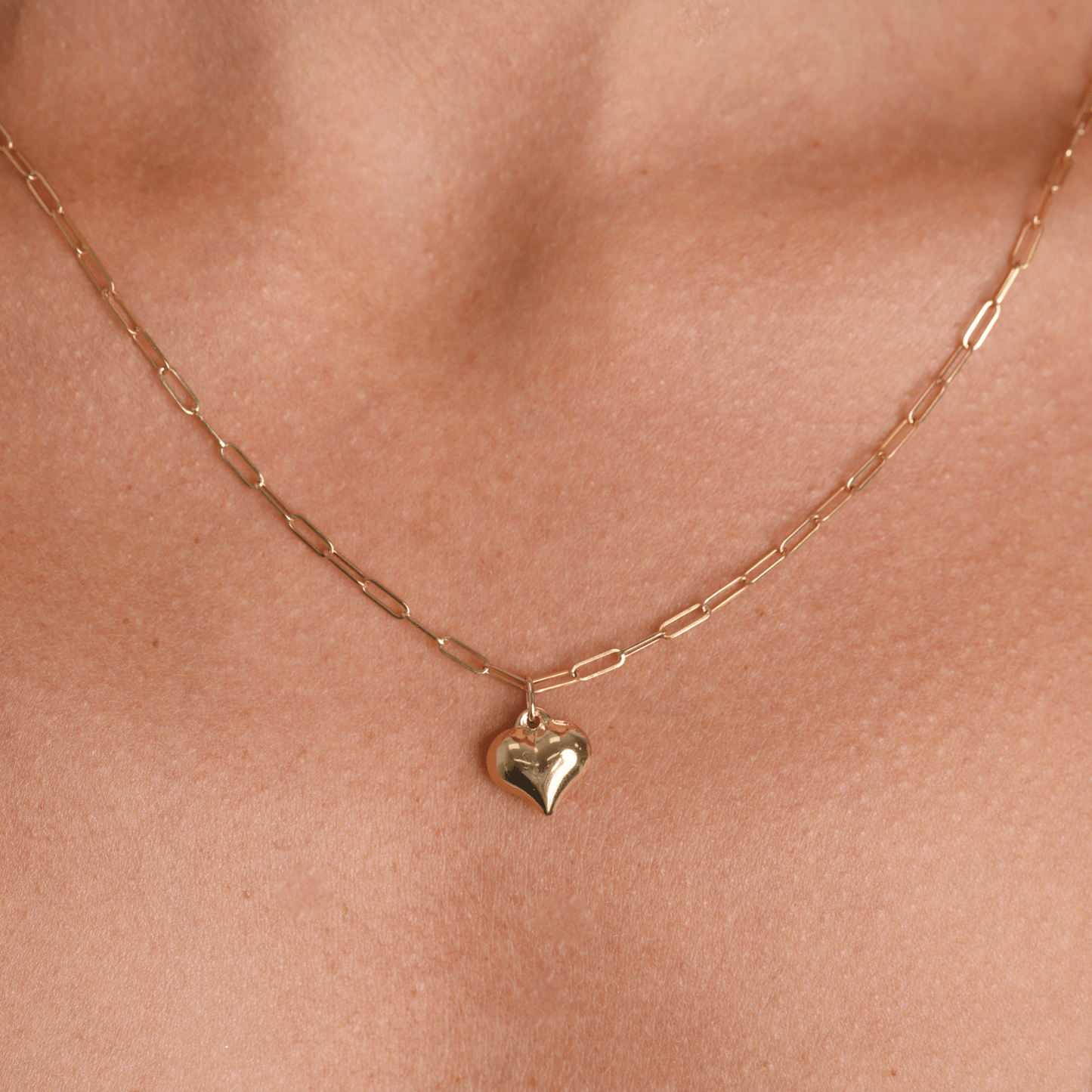 Puff Heart Charm - Lotus Diamond