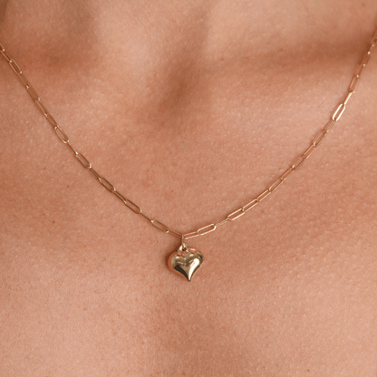 Puff Heart Charm - Lotus Diamond