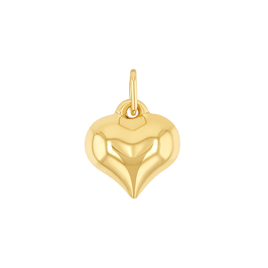 Puff Heart Charm - Lotus Diamond