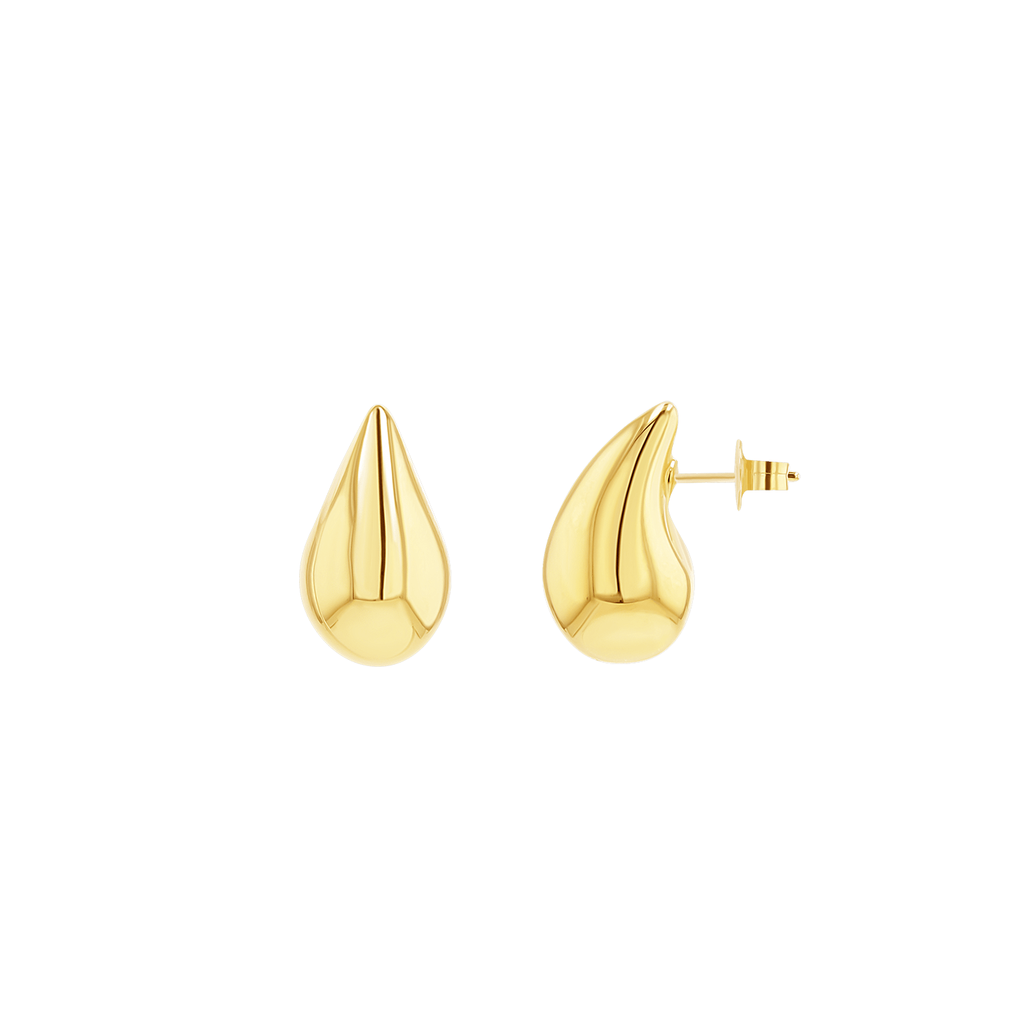 Puff Rain Drop Earrings - Lotus Diamond