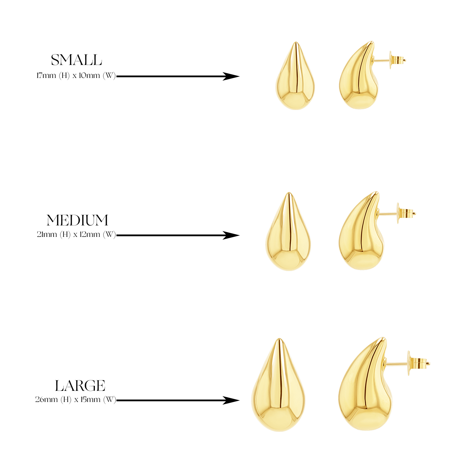 Puff Rain Drop Earrings - Lotus Diamond