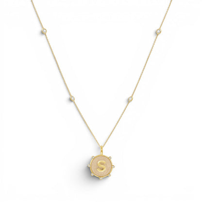 Quad Diamond Bezel Charm Chain - Lotus Diamond
