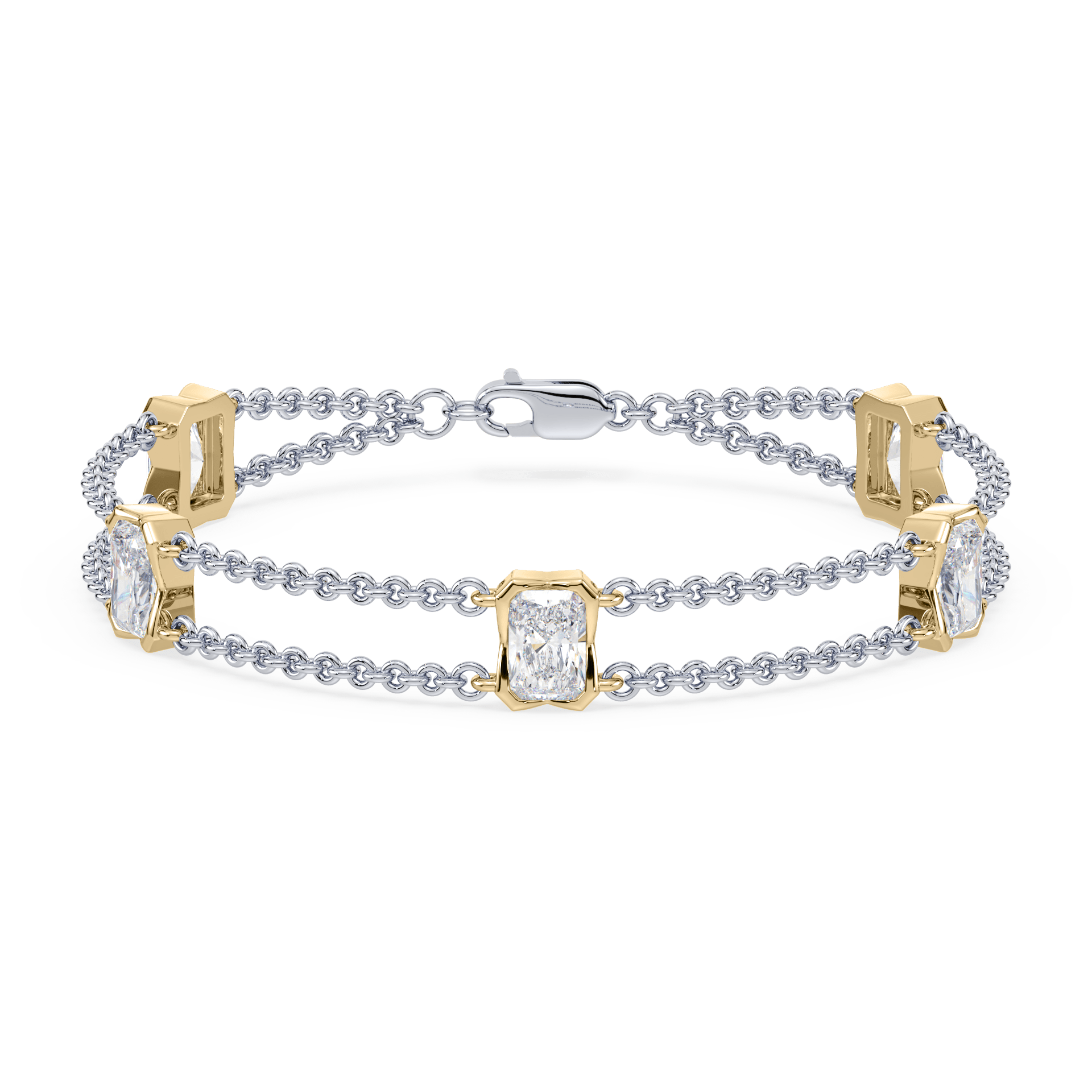 Revel Radiant Lab Diamond Bracelet 14K Two Toned - Lotus Diamond