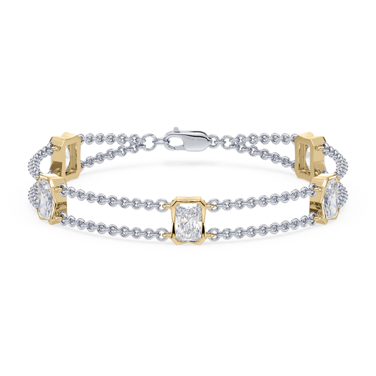 Revel Radiant Lab Diamond Bracelet 14K Two Toned - Lotus Diamond
