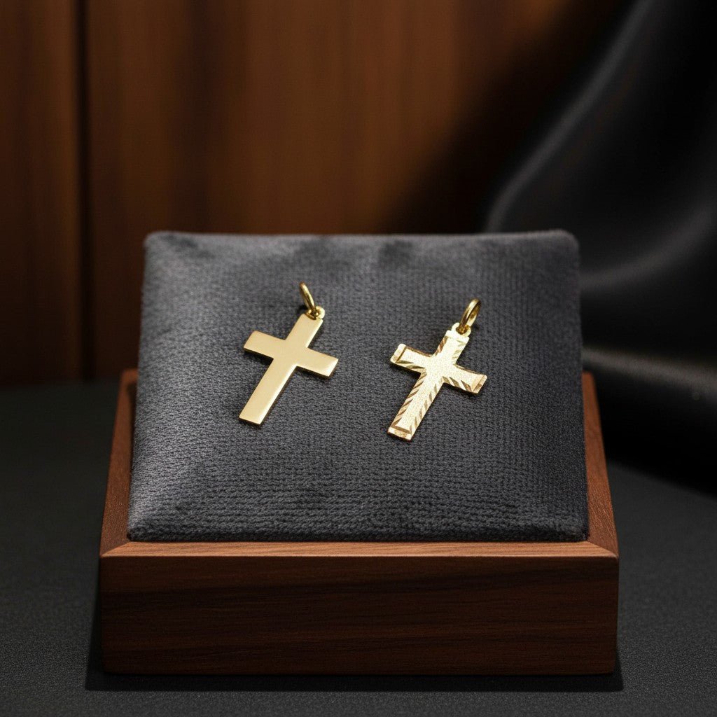 Reversible Cross Charm - Lotus Diamond