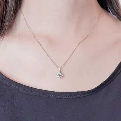 Ribbon diamond Pendant - Lotus Diamond