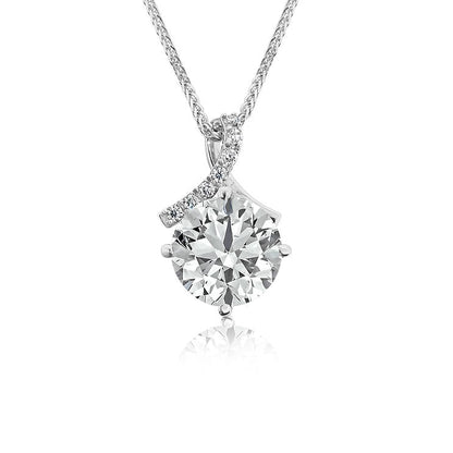 Ribbon diamond Pendant - Lotus Diamond