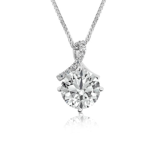 Ribbon diamond Pendant - Lotus Diamond