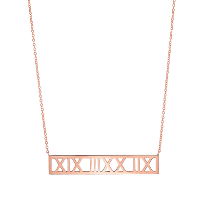 Roman Numeral Necklace - Lotus Diamond