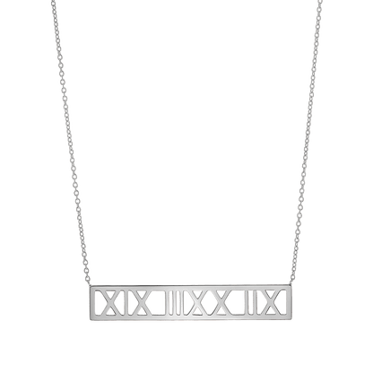 Roman Numeral Necklace - Lotus Diamond