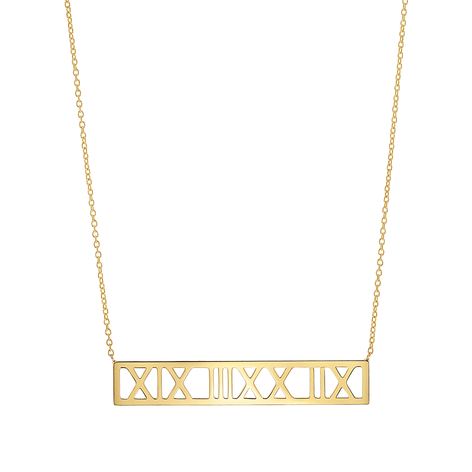 Roman Numeral Necklace - Lotus Diamond