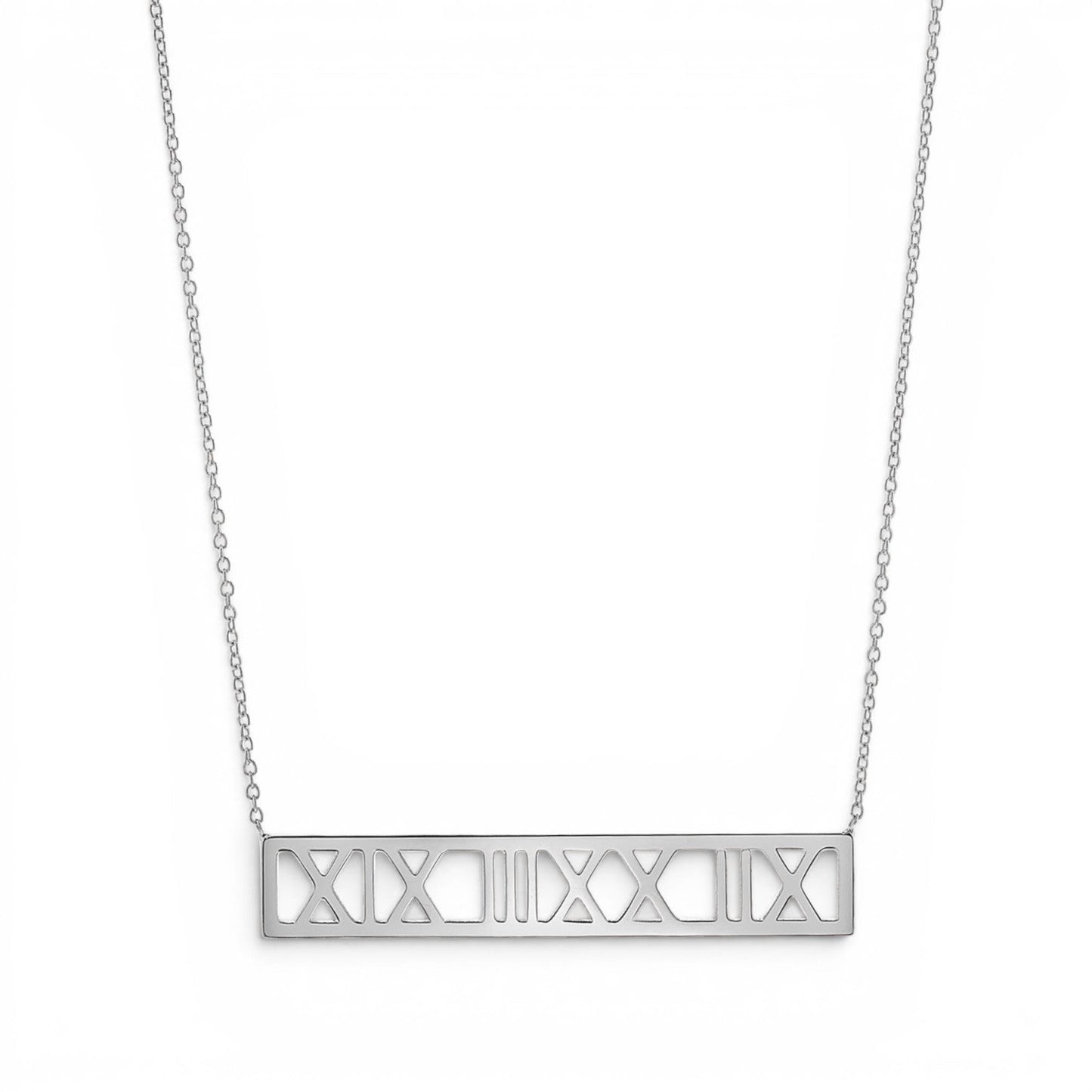 Roman Numeral Necklace - Lotus Diamond