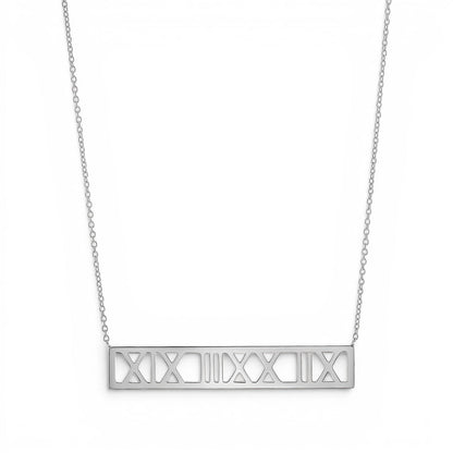 Roman Numeral Necklace - Lotus Diamond
