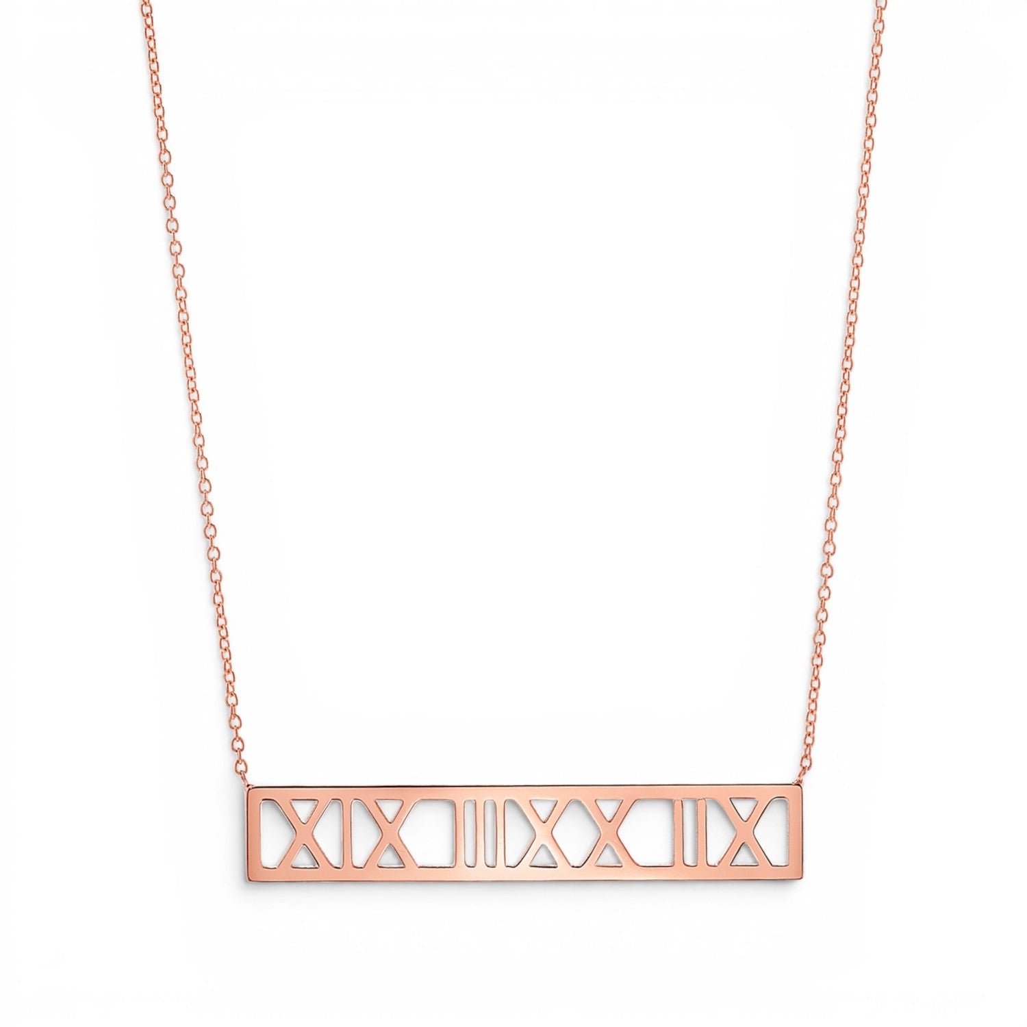 Roman Numeral Necklace - Lotus Diamond