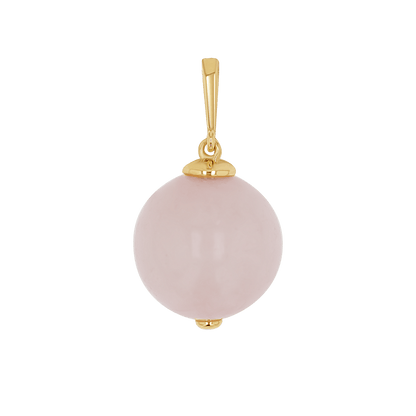 Rose Quartz Gumball Charm - Lotus Diamond
