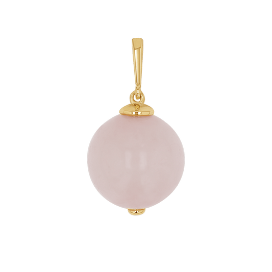 Rose Quartz Gumball Charm - Lotus Diamond