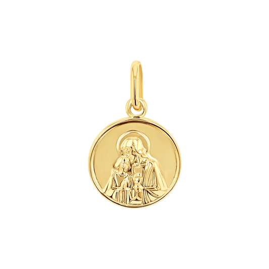 Round Religious Charm - Lotus Diamond