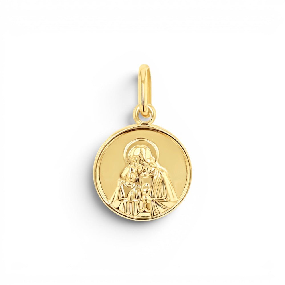 Round Religious Charm - Lotus Diamond