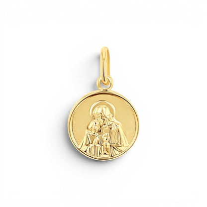 Round Religious Charm - Lotus Diamond