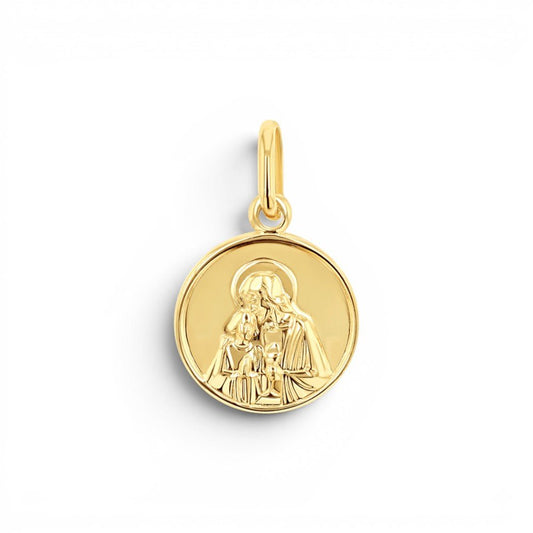 Round Religious Charm - Lotus Diamond