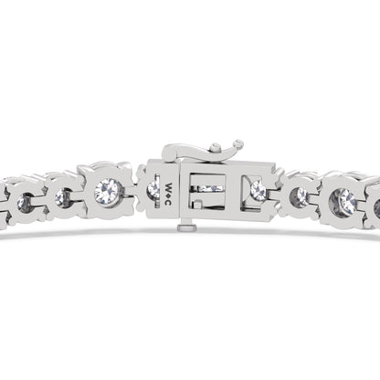 Round Sequenced Tennis Bracelet - Lotus Diamond