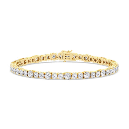 Round Sequenced Tennis Bracelet - Lotus Diamond
