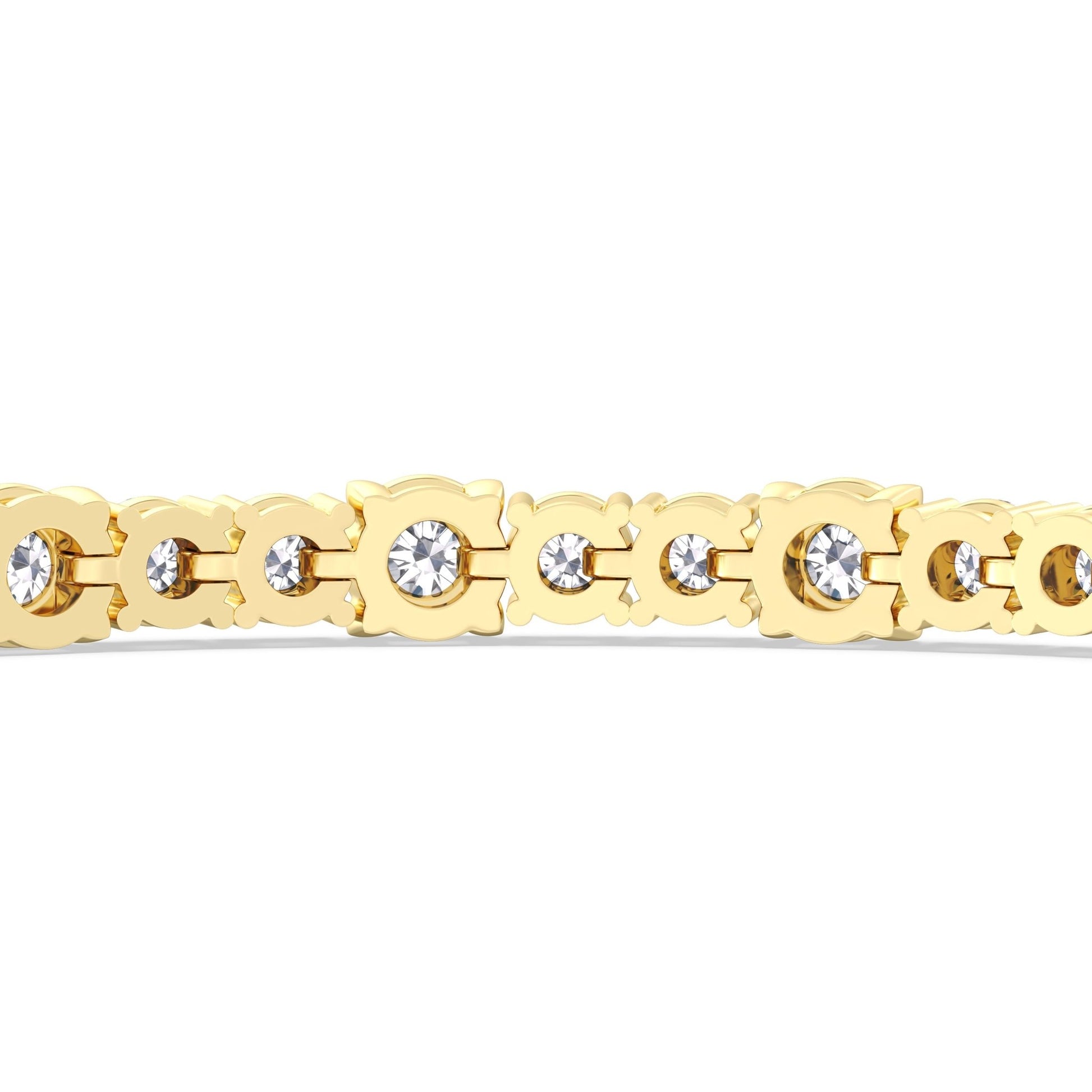 Round Sequenced Tennis Bracelet - Lotus Diamond