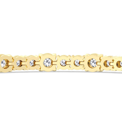 Round Sequenced Tennis Bracelet - Lotus Diamond