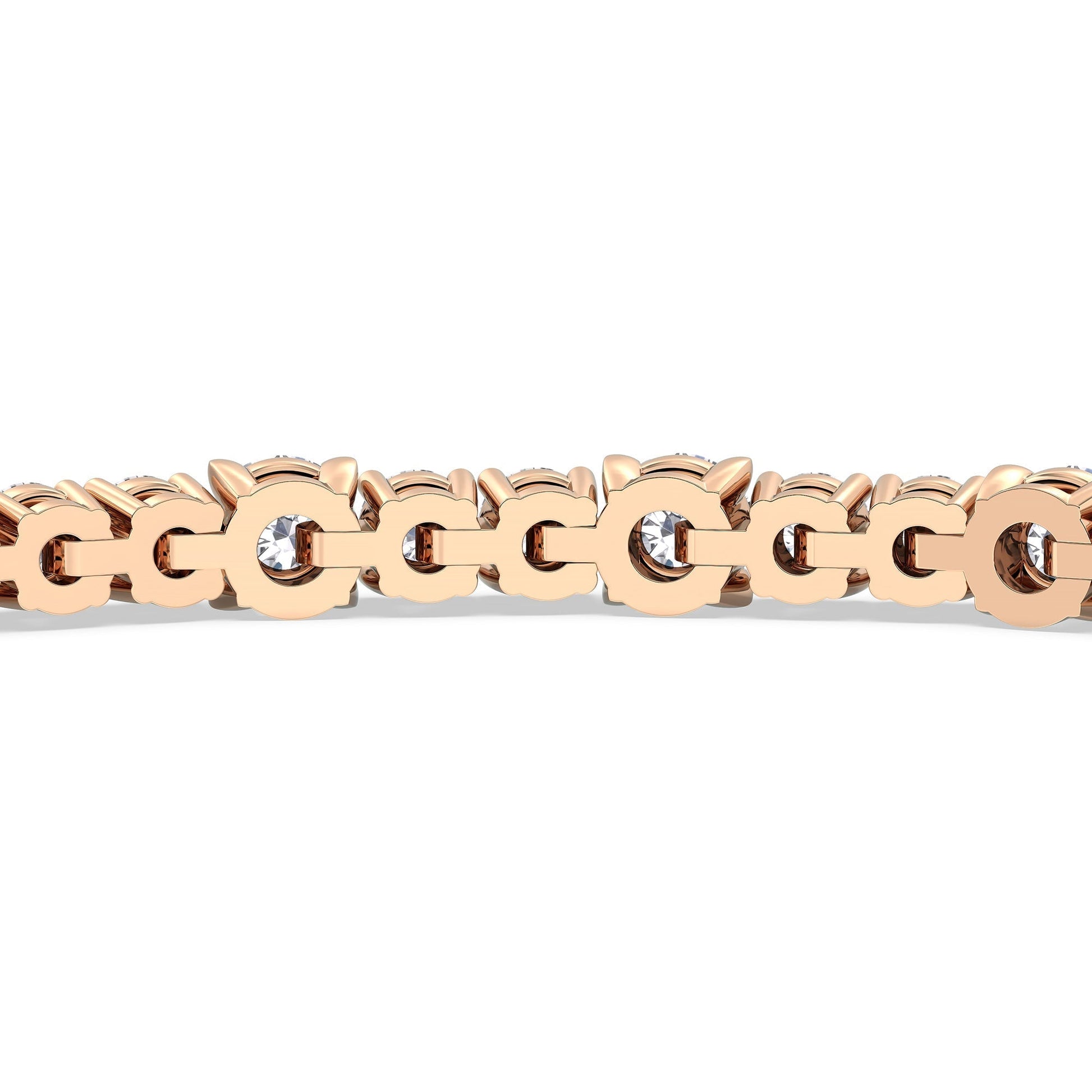 Round Sequenced Tennis Bracelet - Lotus Diamond