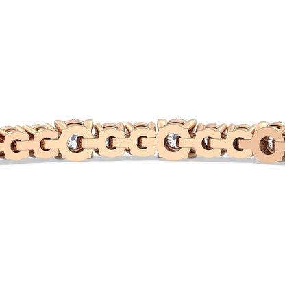 Round Sequenced Tennis Bracelet - Lotus Diamond