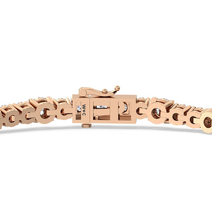 Round Sequenced Tennis Bracelet - Lotus Diamond