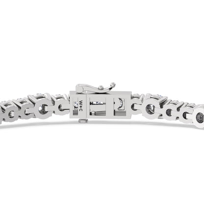 Round Sequenced Tennis Bracelet - Lotus Diamond