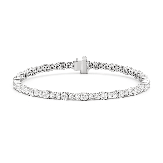 Round Sequenced Tennis Bracelet - Lotus Diamond