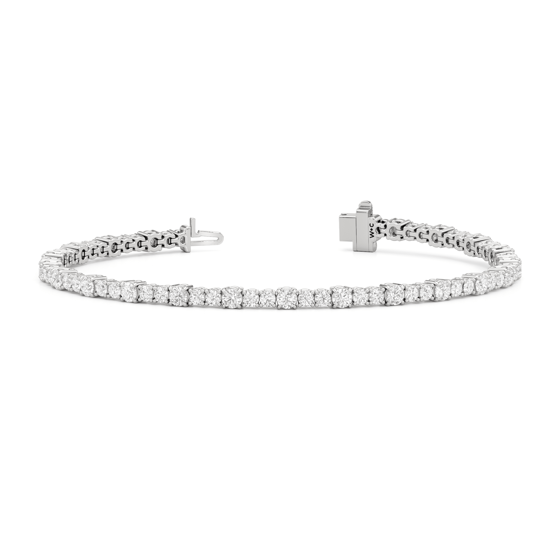 Round Sequenced Tennis Bracelet - Lotus Diamond