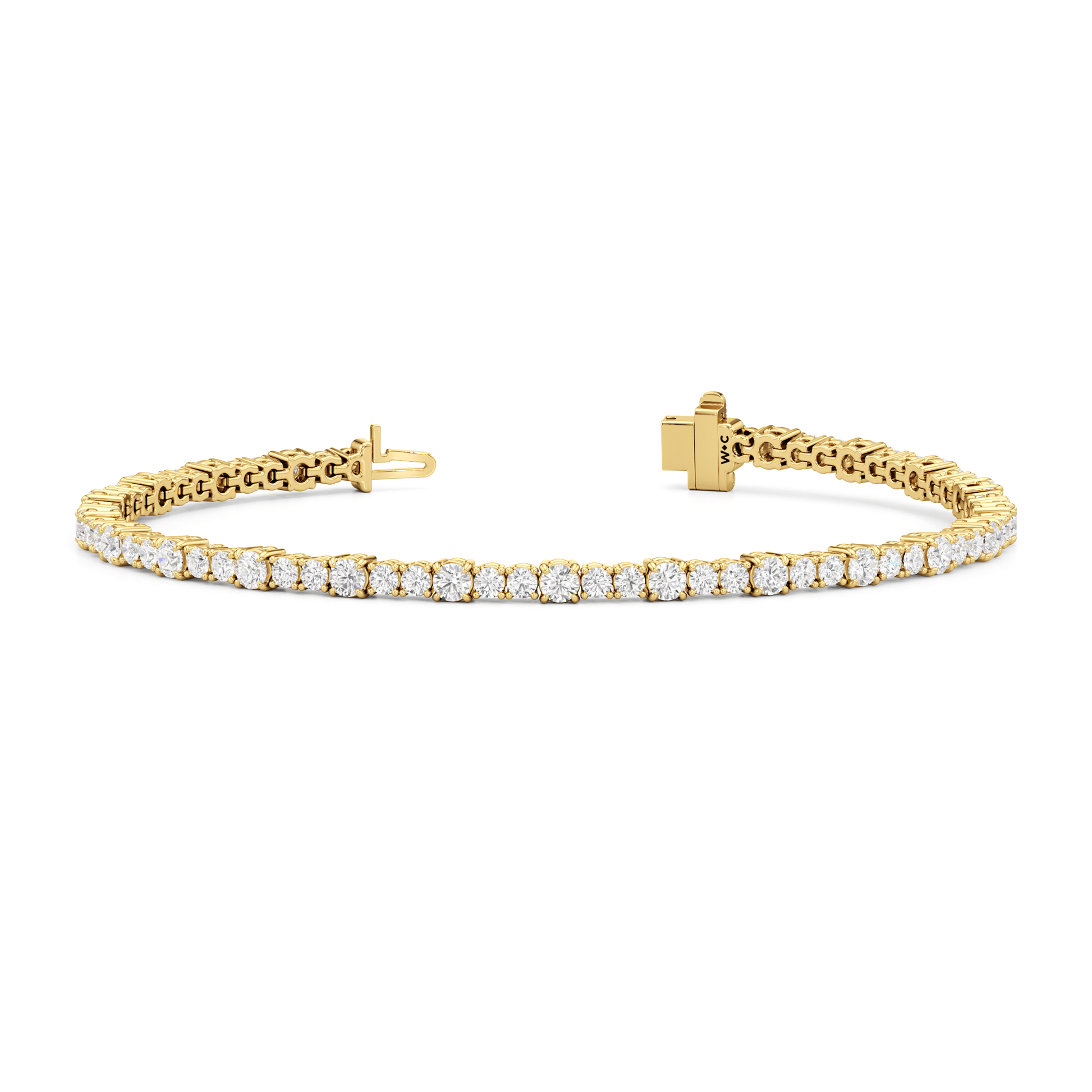Round Sequenced Tennis Bracelet - Lotus Diamond