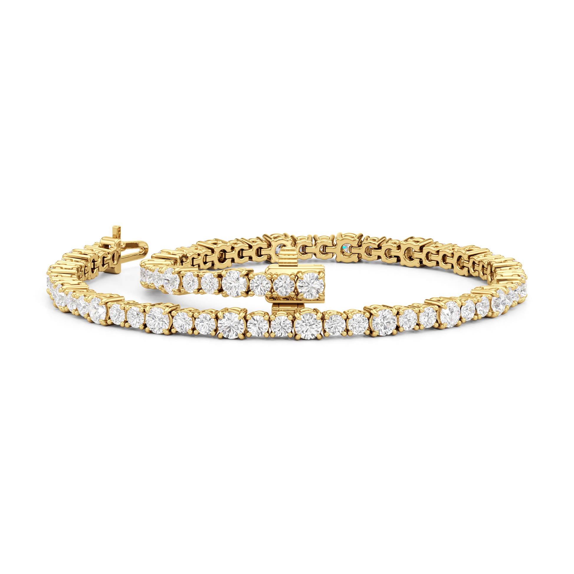 Round Sequenced Tennis Bracelet - Lotus Diamond