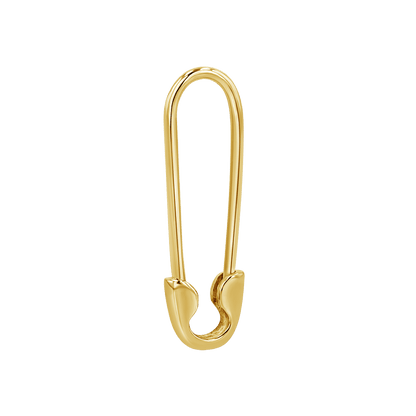Safety Pin Earrings - Lotus Diamond