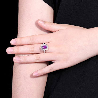 Sapphire Ring/Pendant without burning - Style K - Lotus Diamond