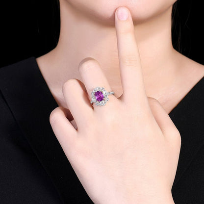Sapphire Ring/Pendant without burning - Style K - Lotus Diamond
