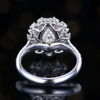Sapphire Ring/Pendant without burning - Style K - Lotus Diamond