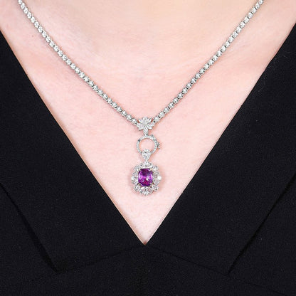 Sapphire Ring/Pendant without burning - Style K - Lotus Diamond