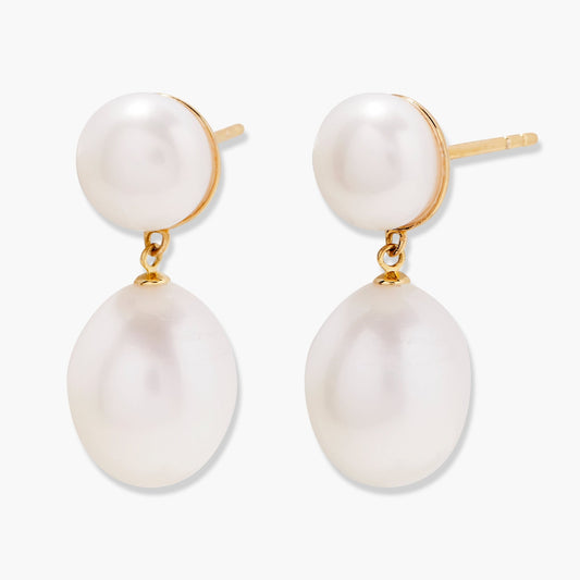 Scarlett Pearl Earrings - Lotus Diamond