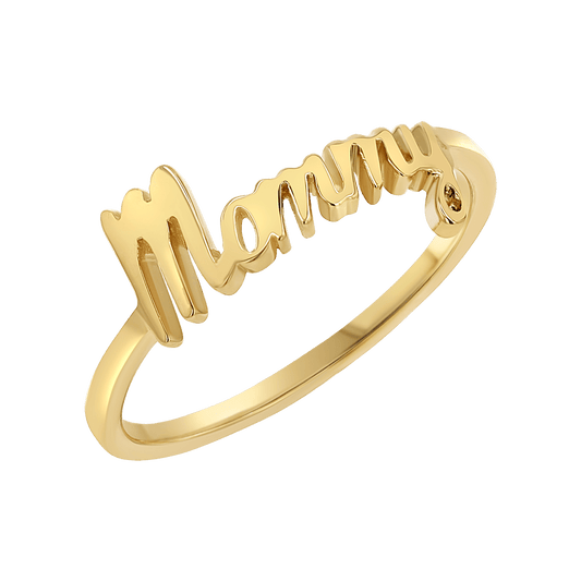 Script Mommy Ring - Lotus Diamond