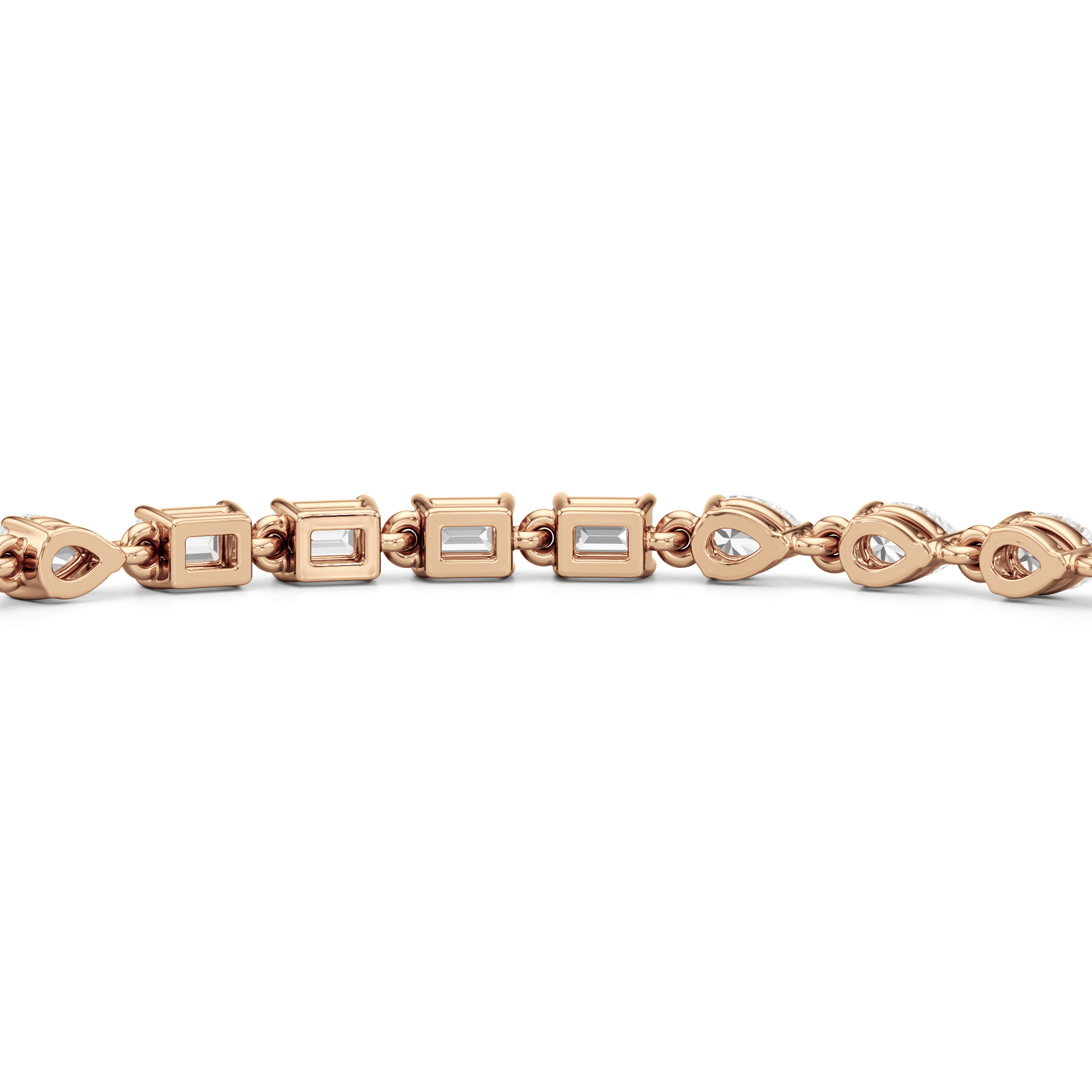 Sequenced Pear and Emerald Tennis Bracelet - Lotus Diamond