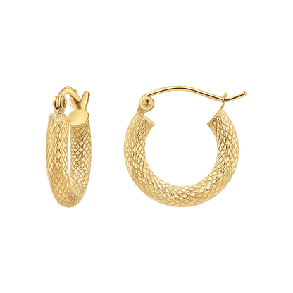 Serpentine Hoop Earrings - Lotus Diamond