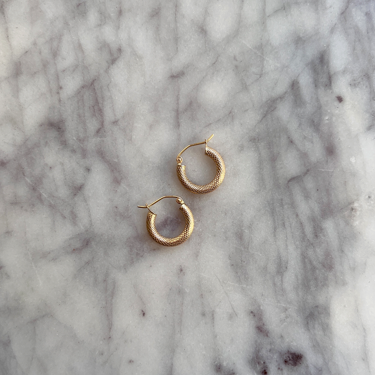 Serpentine Hoop Earrings - Lotus Diamond