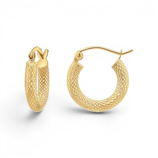 Serpentine Hoop Earrings - Lotus Diamond