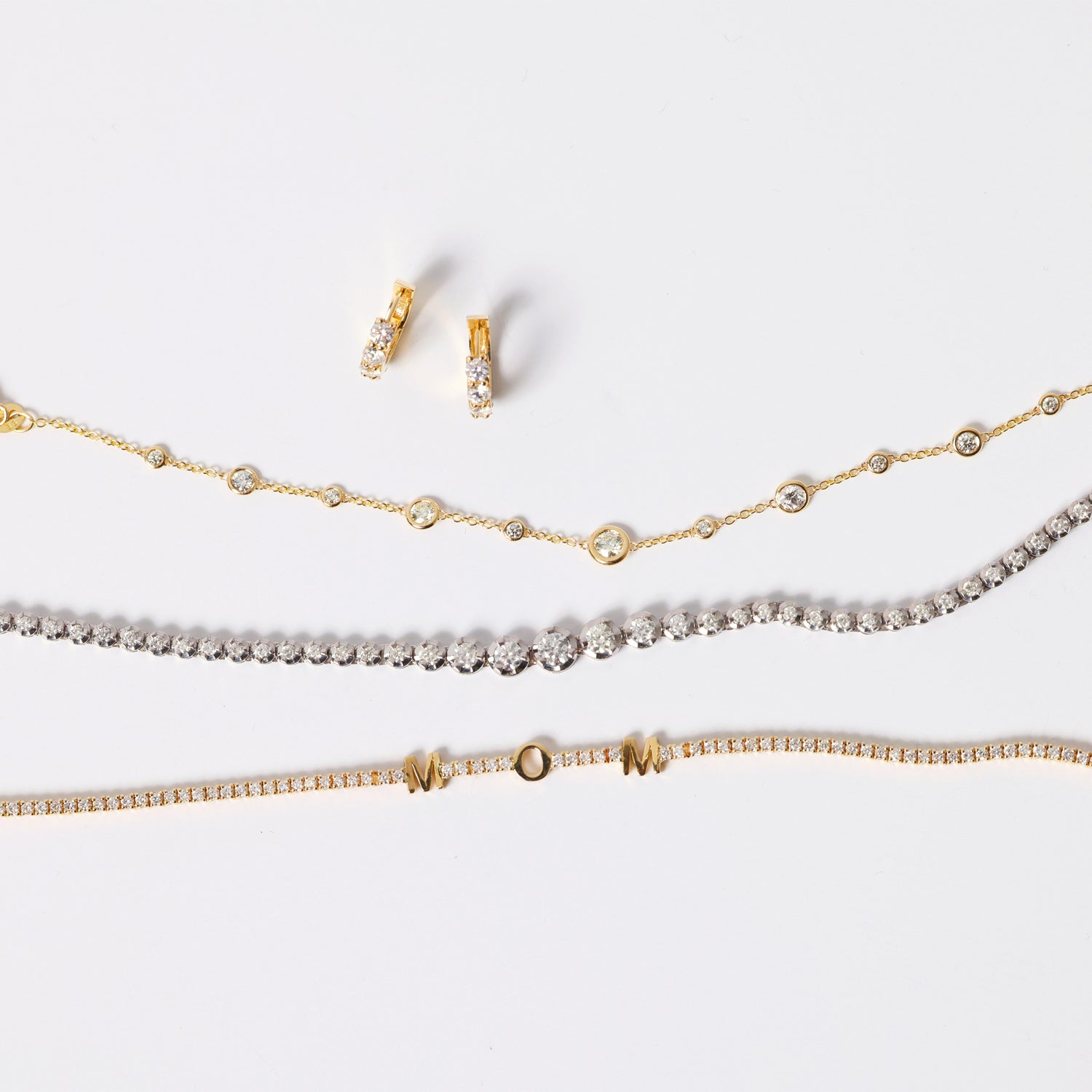 Signature Diamond Letter Tennis Bracelet - Lotus Diamond