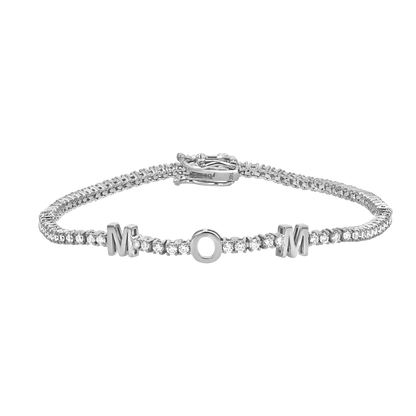 Signature Diamond Letter Tennis Bracelet - Lotus Diamond