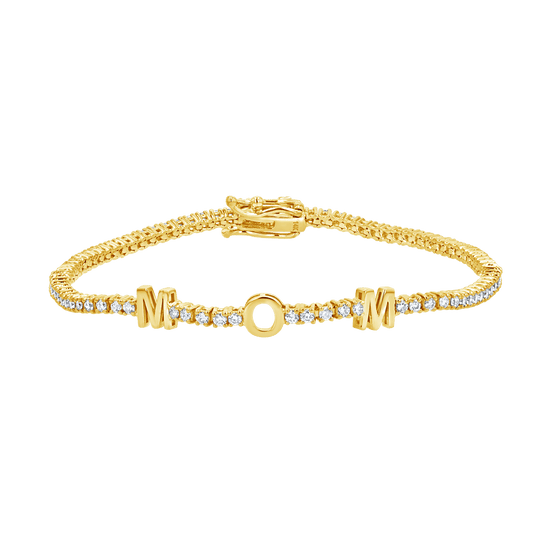 Signature Diamond Letter Tennis Bracelet - Lotus Diamond